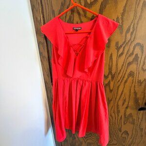 Red/Orange Ruffle Dress